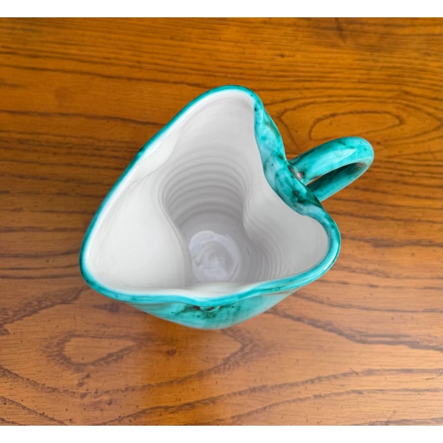 Bitossi Mid Century Italian Turquoise Art Pottery Vessel | 6.5” For Sale - Image 4 of 9