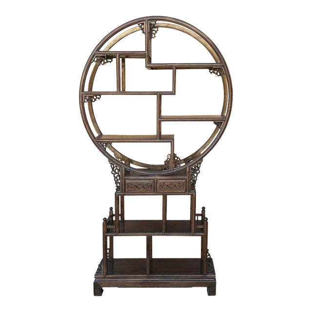 Chinese Round Top Tower Shape Display Curio Cabinet Room Divider For Sale