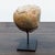 Natural Stone Sculpture With Metal Stand - Unique Engraved Art Piece For Sale In San Francisco - Image 6 of 8