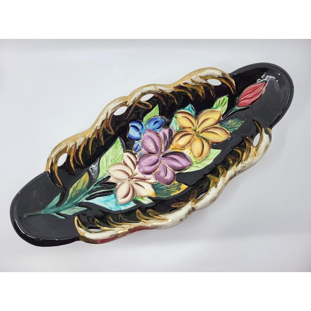 Black Ceramic Bowl from Vallauris, France, 1950s For Sale - Image 8 of 15