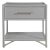 Olympia One-Drawer Nightstand in Light Gray For Sale