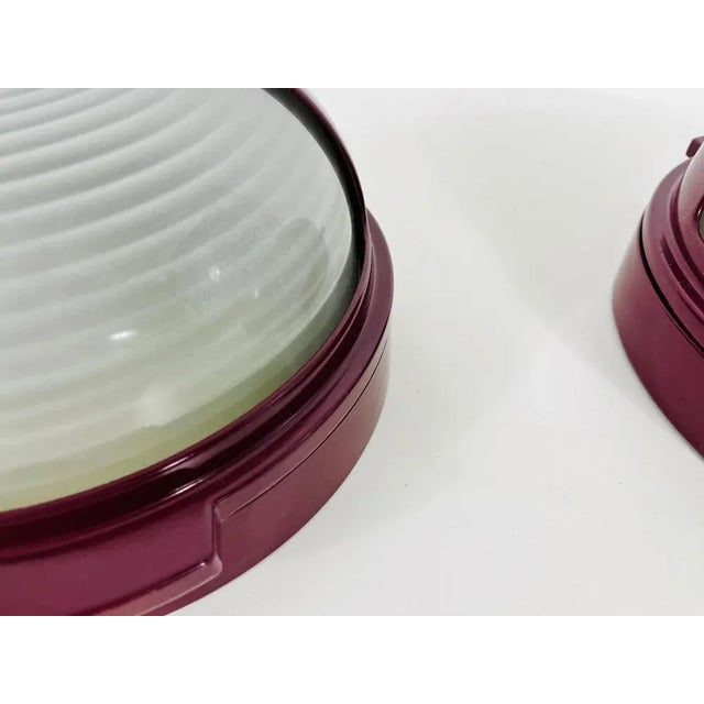 Mid-Century Italian Wall Lamps in Metal and Glass, 1960s, Set of 2 For Sale - Image 9 of 12