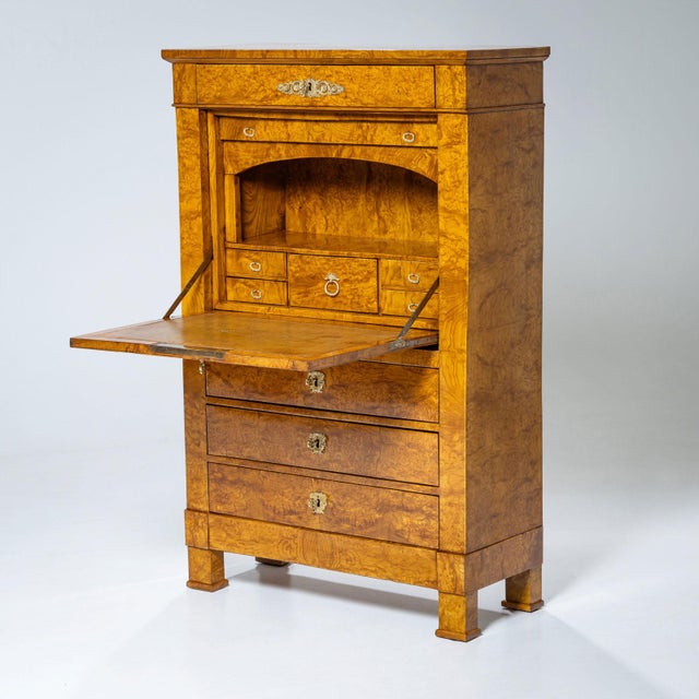 Biedermeier Secretary Desk, Mid-19th Century For Sale - Image 6 of 12