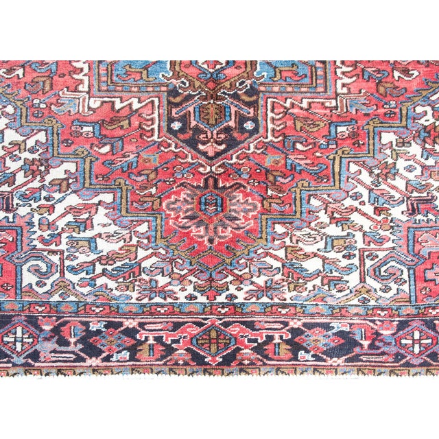 Early 20th Century Persian Heriz Rug For Sale - Image 10 of 15