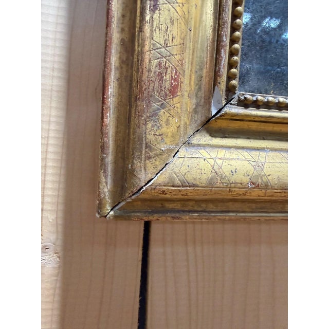 Gold Louis-Philippe Fireplace Mirror in Wood Gilded with Gold Leaf For Sale - Image 8 of 10