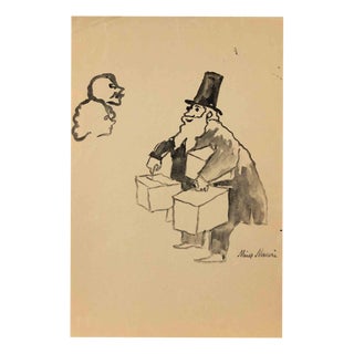 Mino Maccari, The Gifts , 1940, Watercolor For Sale