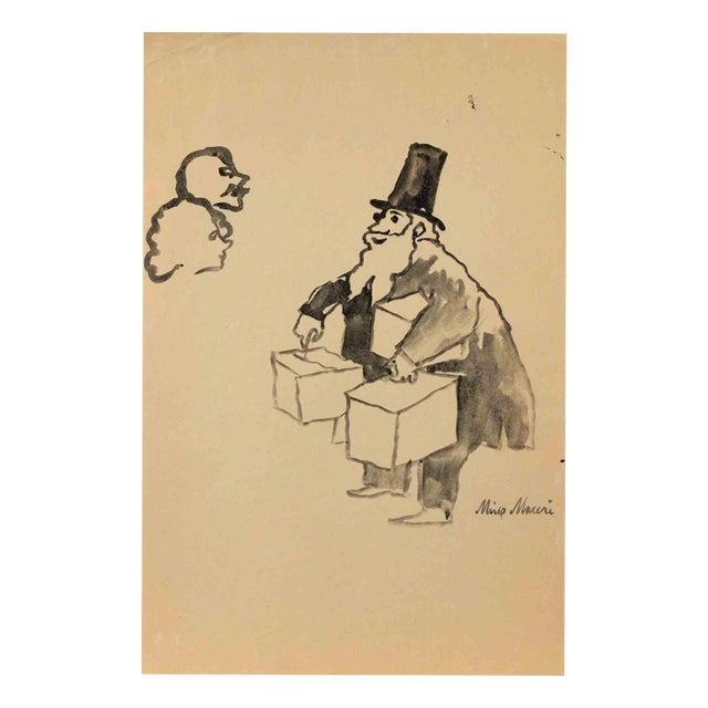 Mino Maccari, The Gifts , 1940, Watercolor For Sale