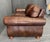Thomasville Traditional Brown Leather Loveseat For Sale - Image 9 of 12