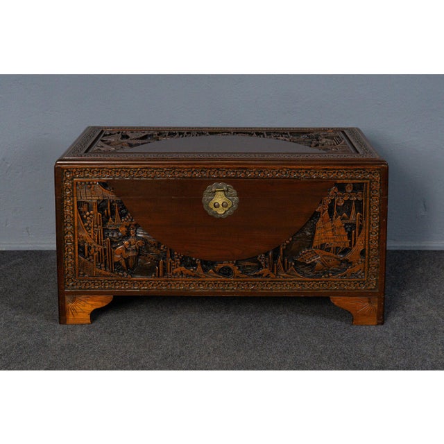 Object: Camphor Chest Period & Style: Asia - 2nd half of the 20th century Features - Elegant and practical piece of...
