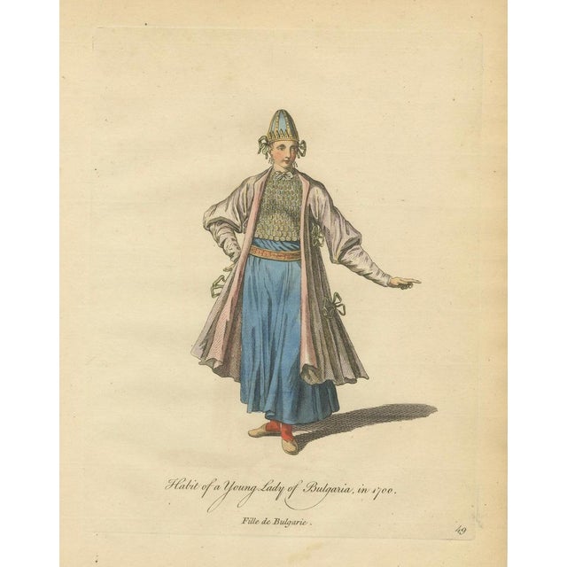 Jefferys, Young Lady of Bulgaria, Traditional Dress, 1749, Print For Sale - Image 3 of 9