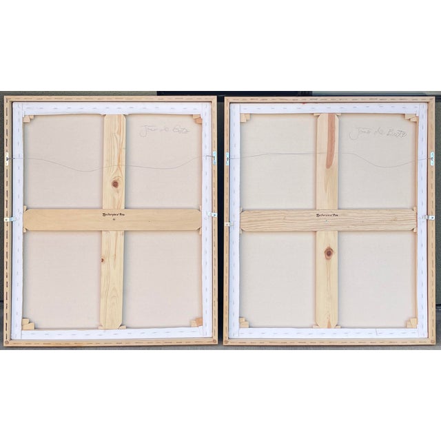 "Banho De Luz" Large Diptych Oil on Canvas by Joao De Brito For Sale - Image 10 of 10