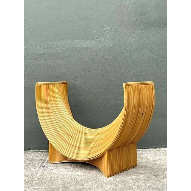 Vintage Pencil Reed Sculptural Table Pedestal For Sale - Image 4 of 12