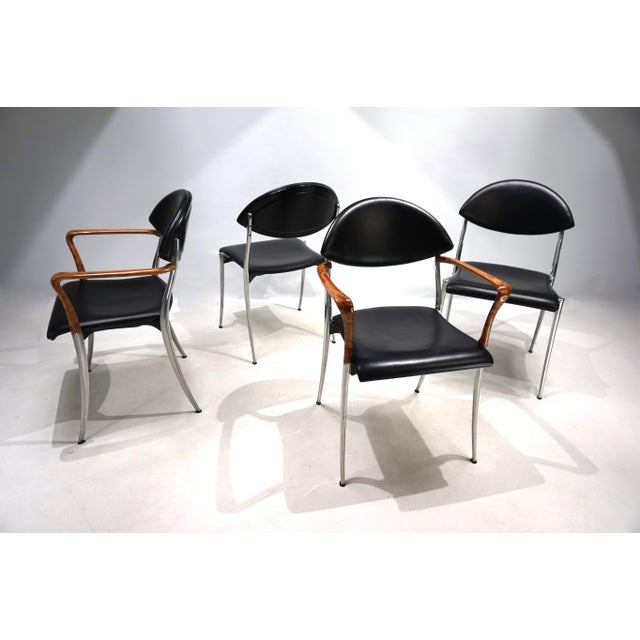 Coro Dining Chairs by Luigi Origlia, 1980s, Set of 4 For Sale - Image 4 of 18