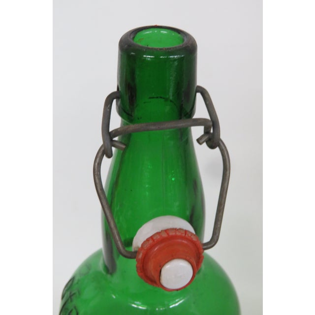 Green Brennspiritbus Green Glass Bottle German Spirits With Swing Top Closure 4716b For Sale - Image 8 of 14