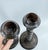 12.5” Antique English Oak Barley Twist Candlesticks With Brass Inserts - Pair For Sale - Image 11 of 14