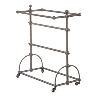 Art Deco Towel Rack in Nickel-Plating For Sale