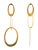French 90s Herve Van Der Straeten Hoop Earrings Gold Plated Signed Vintage, A Pair For Sale - Image 3 of 7