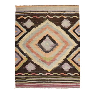 Mid 20th Century Dazzling Room Kilim Flat-Weave - 8'4" x 11' For Sale