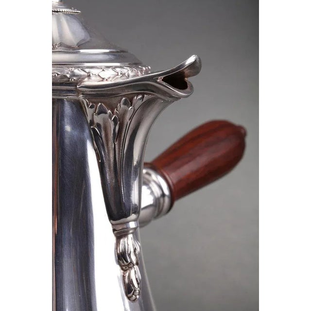 French Silver Hot Chocolate Pot or Coffee Pot by Puiforcat For Sale - Image 9 of 18