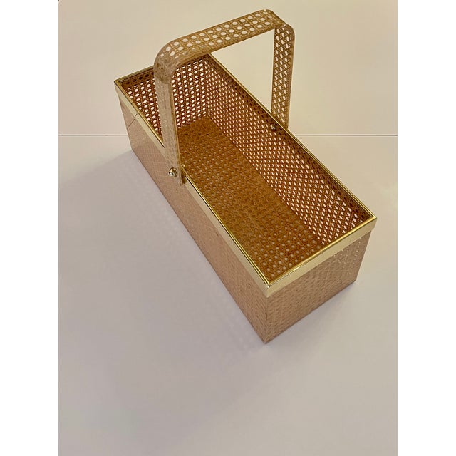 Storage Basket in Viennese Wickerwork in the style of Gabriella Crespi, Italy, 1970s For Sale - Image 4 of 10