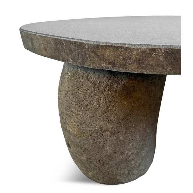 Stone Boulder Organic Modern Outdoor Bench / Coffee Table For Sale - Image 4 of 8