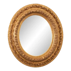19th Century French Napoleon III Giltwood Oval Mirror