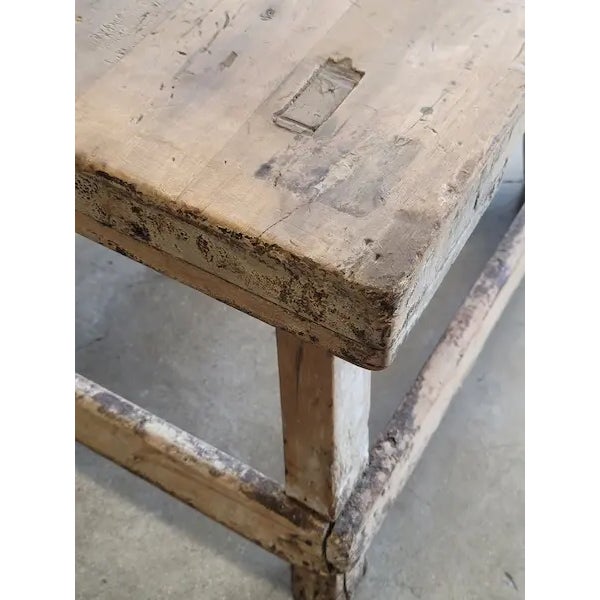 Coffee 19th Century French Primitive Alpine Table For Sale - Image 8 of 8