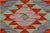 Bohemian Turkish Kilim Gold Rust Hand-Woven Wool Rug For Sale - Image 4 of 9