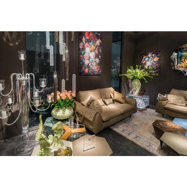 Contemporary Italian Glass and Wood Tavolino Venice Ruche Coffee Table from VGnewtrend For Sale - Image 3 of 4