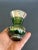 Green Vintage Green Glass Vase With Silver Overlay For Sale - Image 8 of 11
