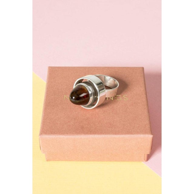 1960s Silver and Amber Ring by Niels Erik From, 1960s For Sale - Image 5 of 9