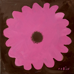 Flower Fourteen. Small Painting by Robin Zingone.