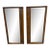 Mid-Century Modern United Tiki Walnut Mirrors - Set of 2 For Sale