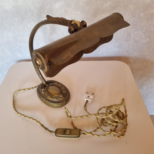 Bronze Piano or Desk Lamp, Early 1900s For Sale - Image 3 of 12