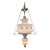 Vintage 3 Way GWTW Milk Glass Brown Floral Hurricane Lamp Hanging Swag Light Aatr: Quoizel For Sale