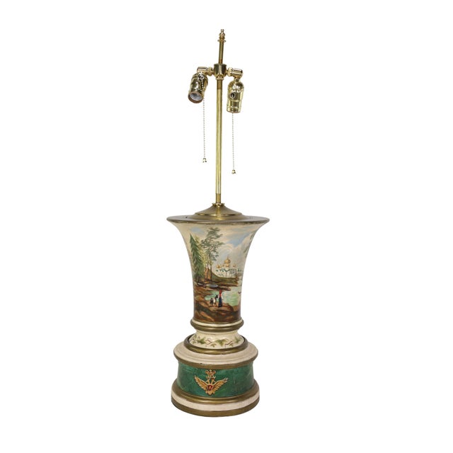 A Vintage Early 20th-Century Hollywood Regency-Style Wooden Vase Lamp For Sale - Image 11 of 11