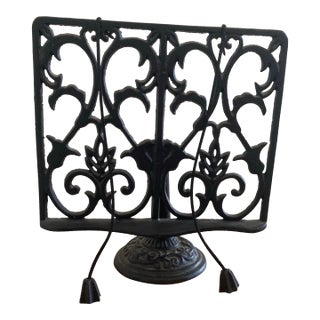 Cast Iron Cookbook/Art/ Tablet Stand For Sale