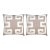 Pair of Empire Birch Taupe Linen Pillows With Ivory Ribbon 22" For Sale