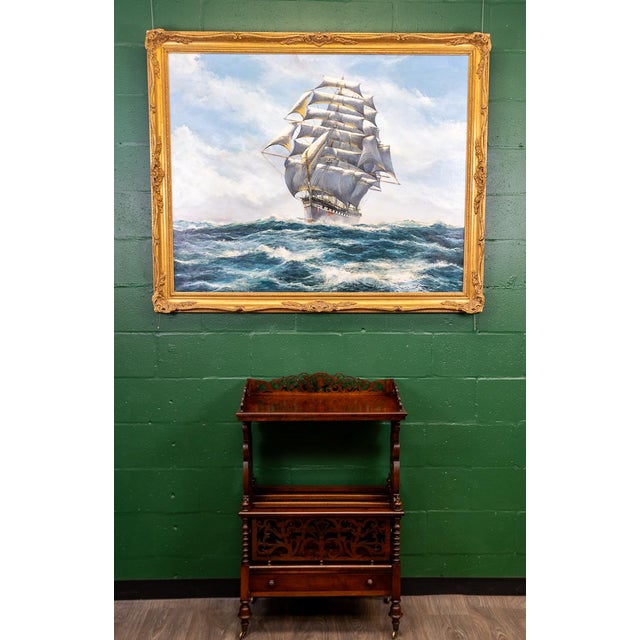 "The Clipper Ship Thessalus" by DINSDALE, John Bentham (English, 1927-2008) The Thessalus was a 1782-ton iron-hulled,...