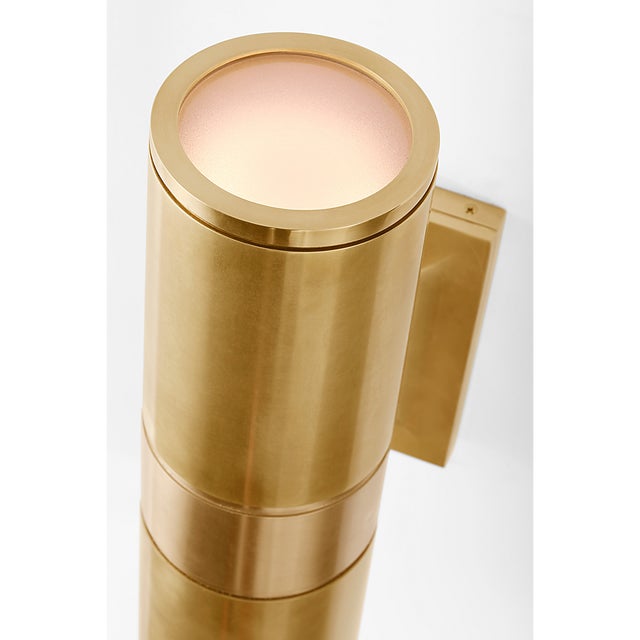 Modern Chapman & Myers for Visual Comfort Signature Provo 14" Canister Light in Antique-Burnished Brass For Sale - Image 3 of 10