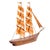 Mid-Century Modern Mid-Century Austrian Sailing Boat Sculpture in Wood & Copper, 1950s For Sale - Image 3 of 6