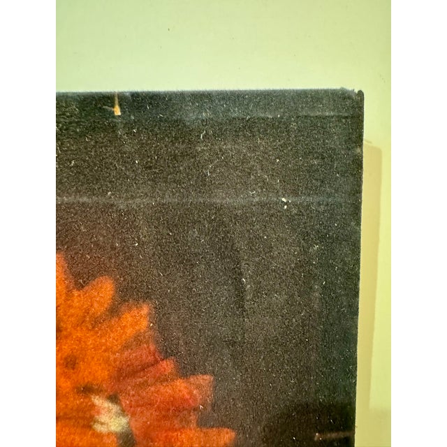 1960s Henry Emil Salloch Original Pastel on Paper Vase of Multicolored Zinnias, 1965. For Sale - Image 5 of 6
