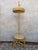 Rattan floor lamp with integrated side table, in the style of Tito Agnoli, 1960s. Bamboo and rattan floor lamp with a...