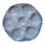 Vintage Portugal Majolica Blue Pottery Olfaire Oyster Platter For Sale