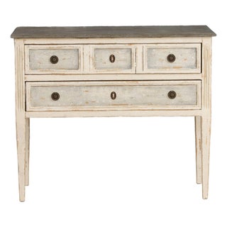 French Louis XVI Style Bedside Commode in Original Paint, Circa 1910 For Sale