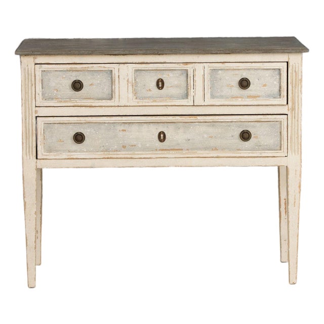 French Louis XVI Style Bedside Commode in Original Paint, Circa 1910 For Sale