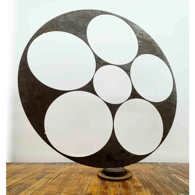 Sculpture Large Modern Abstract Round Iron Sculpture For Sale In Providence - Image 6 of 7