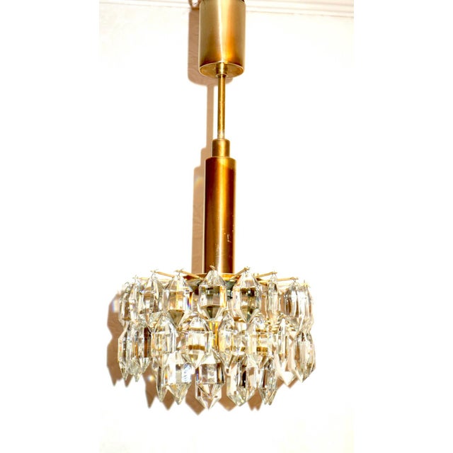 Brass and Lead Crystal Chandelier from Bakalowits & Söhne, Vienna, Austria, 1960s, in Very Good conditions. Designed 1960...