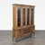 Italian Mediterranean style hutch with upper leaded glass cabinet doors with shelving, 2 lower cabinets each with a shelf....