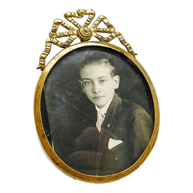 Antique Art Nouveau Frame in Brass, 1890s For Sale